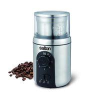 Salton Stainless Steel Smart Coffee Grinder-6 precision grind settings and pulse function for drip, espresso, French press, percolator & Turkish coffee