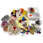 Hygloss Collage Treasure Craft Box-Treasure chest filled with assorted toys and prizes helps to keep your students motivated
