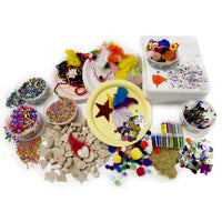 Hygloss Collage Treasure Craft Box-Treasure chest filled with assorted toys and prizes helps to keep your students motivated
