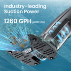 Aiper Pilot X1 Handheld Pool Vacuum with Anti-Clog System, 1260 GPH Suction, Dual Filters, Lightweight Design-Equipped with a 360-micron Fine Filter and a 100-micron Ultra-Fine Filter, the Pilot X1 tackles all types of debris with precision and the anti-clog backflush-filtration system ensures uninterrupted operation and extended cleaning time