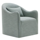 Modway Bardot Slipcovered Striped Accent Chair - Spa Blue Stripe-Slipcovered Accent Chair