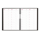 Brownline 2026 CoilPro Weekly Planner Hard Cover with Twin-Wire Binding - 11" x 8-1/2" - Black - English-Calendars of past, current, and following 4 months on each spread