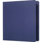 Staples Standard Binder with Label Holder and D-Rings - 1-1/2" - Blue-Slant rings have a high page capacity compared to same size round rings