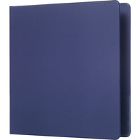 Staples Standard Binder with Label Holder and D-Rings - 1-1/2" - Blue-Slant rings have a high page capacity compared to same size round rings