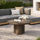 Modway Tori 31" Indoor/Outdoor Round Coffee Table - Weathered Walnut-31 Inch Round Tabletop