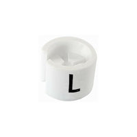 Eddie's Hang-Up Display Ltd. Mini Size Markers For Hangers - White Sizer with Black Print - Large (L) - 100 Pack-Size Markers for Hangers