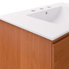 Modway Scenic 30" Wall-Mount Bathroom Vanity - Cherry/White-Assembly Required