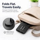 Baseline 360-Degree Rotating Foldable Phone and Tablet Stand - Black-Compatible with a variety of smartphones and tablets