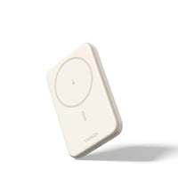 UGREEN Mini Magnetic Wireless 20W 10,000 mAh Power Bank - White-Snap and Charge for iPhone 12-15 Series: This power bank magnetically attaches to the back of your iPhone 12 to 15 series models, eliminating the need for charging cables. It’s compatible with iPhone 15 Pro Max, iPhone 15, 14, 13, and 12 series, ensuring a secure connection without slipping while charging.