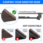 ShoppingAll Desk Clamp Under Desk Keyboard Tray with Adjustable 26.7" W x 12.5" D Slide Out Drawer-Smooth Slide-Out Tray – Effortlessly slides out up to 8.5" for easy access and ergonomic typing. Retracts neatly under the desk to reduce clutter