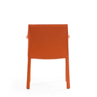 Manhattan Comfort Paris 21.65" Modern Leatherette Upholstered Dining Armchair - Coral - Set of 2-Delivered to you Fully Assembled! No Assembly Required