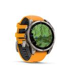 Garmin fēnix 8 - AMOLED Outdoor Recreation/Adventure Watches - 47 mm - Sapphire, Titanium with Spark Orange/Graphite Silicone Band-7