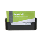 Deflecto Sustainable Office Single Business Card Holder - Black-Single Compartment