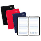 Staples 2027 Daily Planner - 5-3/4" H x 8-3/8" W - Assorted - Bilingual-Personal information page includes section for General, Emergency and Medical, dates to remember page, and three year future planning
