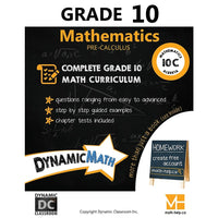Dynamic Math Workbook Alberta - Grade 10-Covers Alberta Grade 10 Mathematics (10C) curriculum