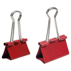 JAM Paper Colourful Binder Clips Assortment - Medium & Large - Red - 27 Pack-Sizes: Medium 1.25 inch (32mm) & Large 1.6 inch (41mm) | Easily spring back into shape when removed