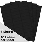 JAM Paper Mailing Address Labels - 1 x 2 5/8 - Black - 4 sets of 120-Size: Small (2.63 x 1 inches)