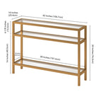Hudson&Canal Sivil 42"W Console Table - Brass-8