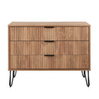 Manhattan Comfort DUMBO 35.19" Modern Dresser - Golden Brown-Modern-Contemporary with a taste of Glam - Dresser for Bedroom and Living Room Use.