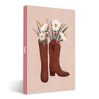 Denik Classic Layflat Notebook - Boots & Flowers-5.25" W x 8.25" L x 2" D