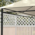 Outsunny 10' L x 13' W Gazebo Canopy Replacement with Vents and Drain Holes, (Top Cover) - Cream White-Top vent helps with airflow and windy weather conditions