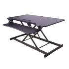 Rocelco 46" Electric Desk Riser with AC Outlet USB Charger and Large Keyboard Tracy- Black-EDRB-46" has a large 46" x 23.6" work surface.