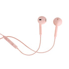 Basic Tech Wired Earbuds with Volume Control And Mic - Pink-Volume control