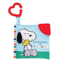 Kids Preferred Peanuts Snoopy On the Go Soft Book-Cloth Baby Book: Start story time with this soft fabric book featuring Snoopy and his friends! An adorable 5 inch on-the-go book lets your baby play & explore colours, sounds, and textures