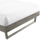 Modway Billie Wood Queen Platform Bed Frame - Grey-Rubberwood Legs