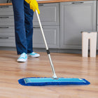 Gritt Commercial Microfiber Looped Dust Mop Pad Head - 48" x 5" - Blue - 6 Pack-Machine Washable