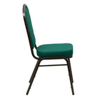 Flash Furniture HERCULES Series Crown Back Stacking Banquet Chairs with Gold Vein Frame - Green - 4 Pack-Seamless Back Panel