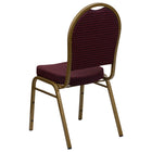 Flash Furniture HERCULES Series Dome Back Stacking Banquet Chair in Burgundy Patterned Fabric - Gold Frame-Dome Back Design