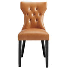 Modway Silhouette Dining Vinyl Side Chair - Tan-7