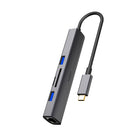 Kopplen Type-C 6-in-1 Multi Hub - Space Grey-SD Supportive: Read SD and microSD cards simultaneously for fast transfers of photos, videos, and more, saving you valuable time