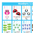 Ashley Productions Placemat Studio Smart Poly 1-10 Numbers Learning Placemat - 13" x 19" - Single Sided - 10 Pack-Write-on/wipe-off surface