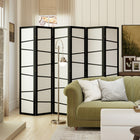 HOMCOM 6 Panel Freestanding Room Divider - White-The lightweight fabric panel adds a stylish touch with its translucent design 
