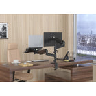 ShoppingAll Dual Monitor and Laptop Gas Spring Arm for 15-32" Monitors and 10-17" Laptops - Black-The extension arms can be removed for more angle and position adjustability