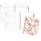 AT-A-GLANCE 2027 Large Weekly/ Monthly Planner - 11-¼" H x 9" W - Badge Floral - Bilingual-Twin coil binding