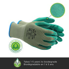 SHOWA Microporous Sustainable EBT Embossed Nitrile Glove - Poly Knit Liner - Green - Medium -Embossed S-shaped grip