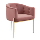 Modway Savour Tufted Performance Velvet Accent Chair - Dusty Rose-Tufted Accent Chair