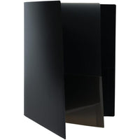 JAM Paper Heavy Duty Plastic Multi-Pocket Folders - 4 Pocket Organizer - Black - 2 Pack-Multiple Pocket Folders w/ Inner Pocket Sections | Colour: Black