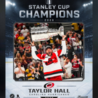 Frameworth Carolina Hurricanes 2026 Stanley Cup Champions: Taylor Hall Ice Design PhotoGlass Framed Photo - 18" W x 22" H-Officially licensed NHL and NHLPA photo: Taylor Hall 16x20 PhotoGlass Frame Carolina Hurricanes 2026 Stanley Cup Champions Ice Design for Carolina Hurricanes fans and collectors
