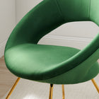 Modway Nouvelle Performance Velvet Dining Chair - Gold/Emerald - 2 Pack-Non-Marking Foot Pins