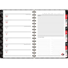Hockey Canada 2026-2027 Weekly/Monthly planner - 8 1/2" H x 6" W - Black-One month per 2 page spread has open daily blocks, a notes section and past/future month reference calendars