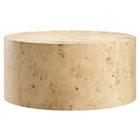 Modway Cosmos 35" Round Burl Wood Coffee Table - Natural Burl-Modern, Nature-Inspired Design
