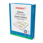 Staples FSC-Certified Multiuse Paper - 20 lb. - 8.5" x 11" - White - 500 Sheets-96 bright
