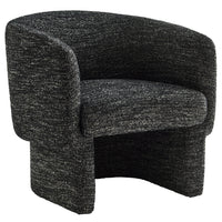 Modway Muse Boucle Fabric Barrel Accent Chair - Charcoal-Dense Foam Padding