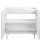 Modway Calla 36" Perforated Metal Bathroom Vanity Cabinet - White-Particleboard Construction