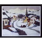 Village in the Laurentiens Framed by Clarence Gagnon-Work by renowned member of the Group of Clarence Gagnon