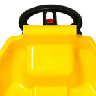 Aosom Kids Pedal Ride-On Excavator with Manual Control Bucket - Yellow-Carries a tow box 